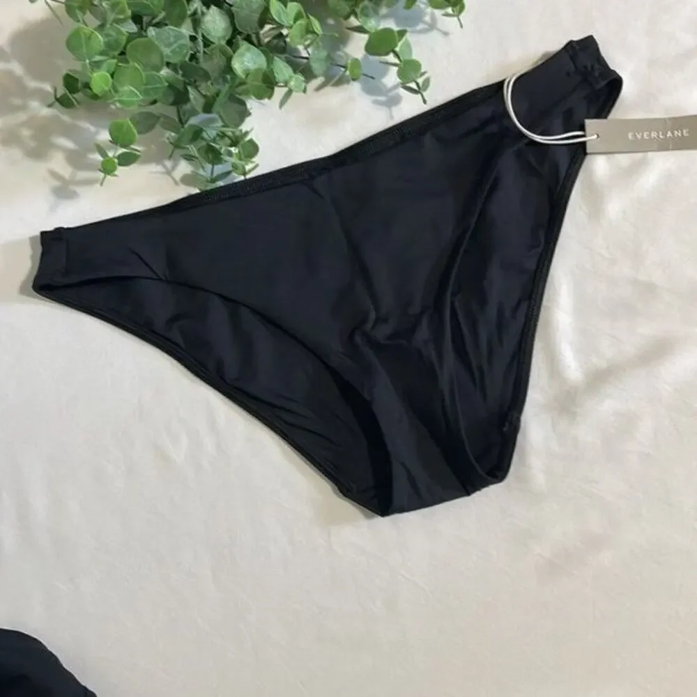 Everlane ReNew Bikini Bottom Women’s Small Black Swimwear NWT Sustainable Swim